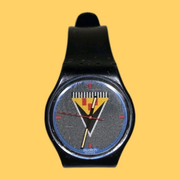 Vintage 1986 Swatch Swiss Unisex Wristwatch NEW Battery Tested Working - Picture 1 of 15